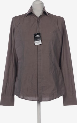 Calvin Klein Button Up Shirt in M in Brown: front
