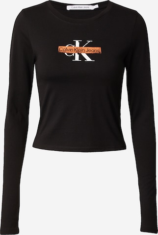 Calvin Klein Jeans - Camiseta en negro: frente