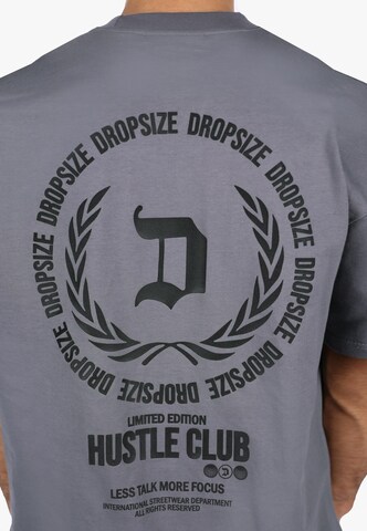 Dropsize Shirt 'Hustle Club' in Grey