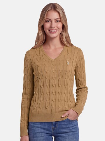 U.S. POLO ASSN. Sweater in Brown: front