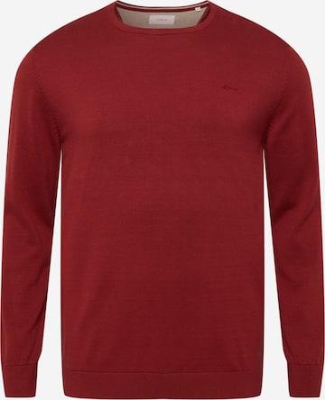 s.Oliver Men Big Sizes סוודרים באדום: מלפנים