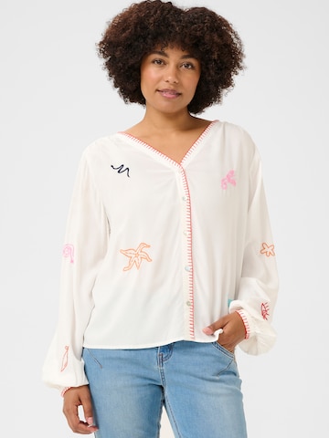 Cream Bluse 'CR Sivah' i hvit: forside