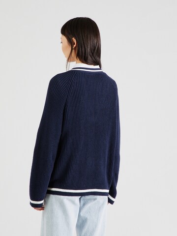 Monki Вязаная кофта в Синий
