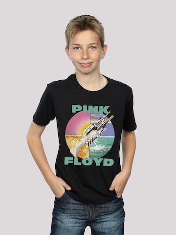 F4NT4STIC Shirt 'Pink Floyd Wish You Were Here' in Black: front