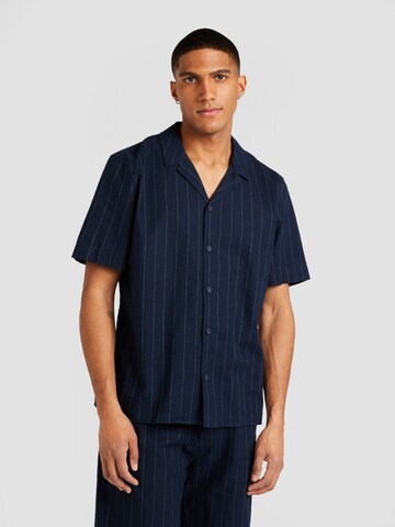 s.Oliver Regular fit Button Up Shirt in Blue: front