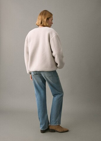 MANGO TEEN Fleece Jacket 'Nordicb' in Beige