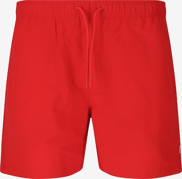 NOU Boardshorts 'Eyemouth V2' in Orange: Vorderseite