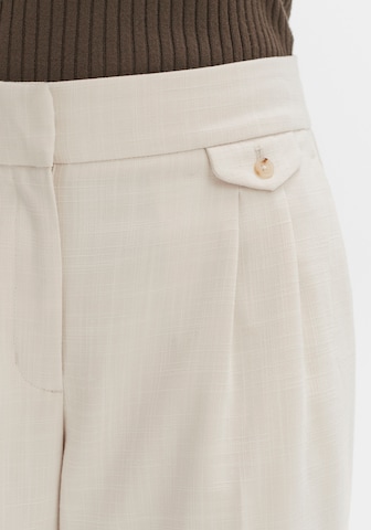 OPUS Loose fit Pleat-front trousers 'Marzena' in Beige