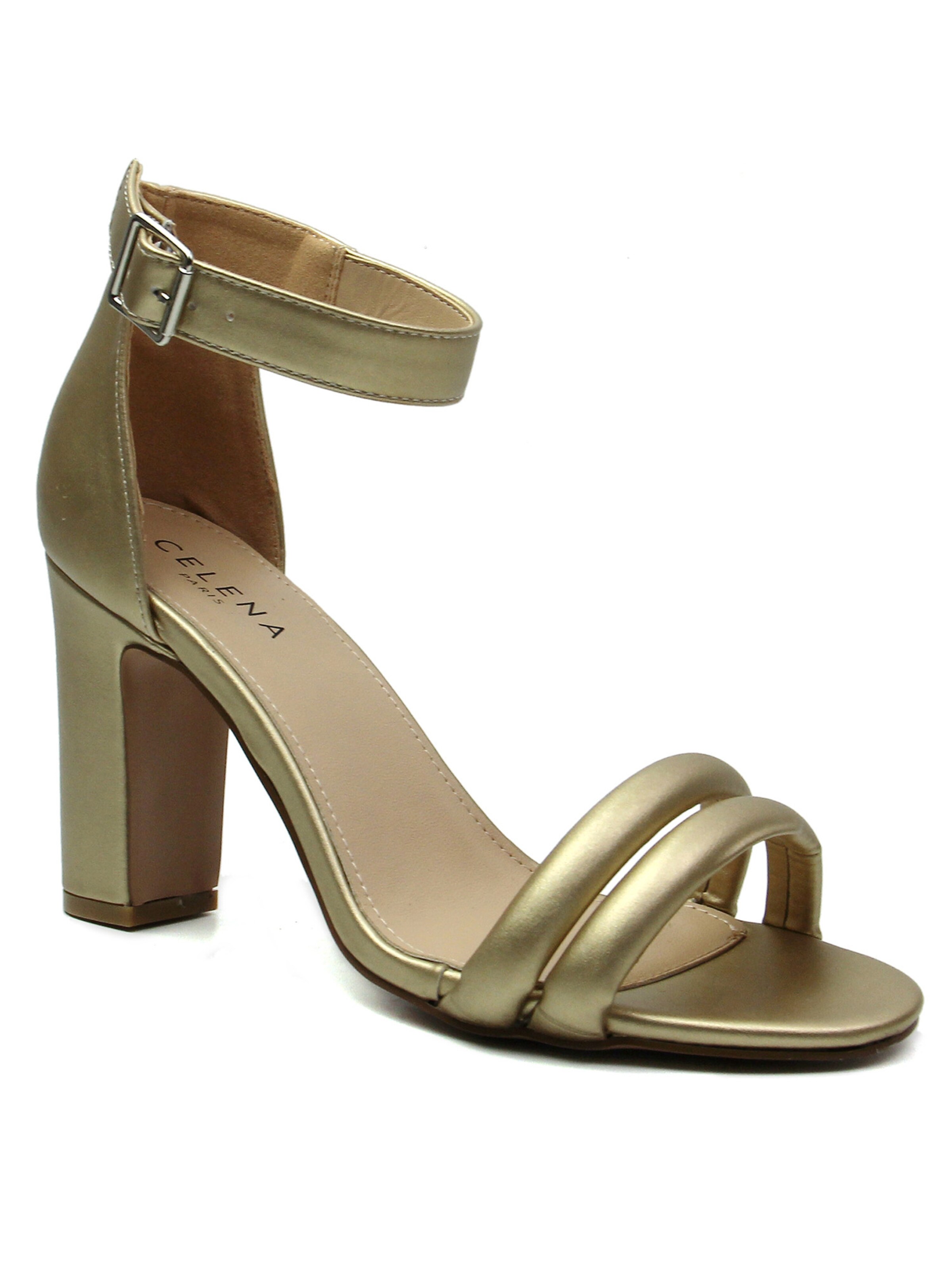 Celena - Sandálias com tiras 'Chelsie' em ouro