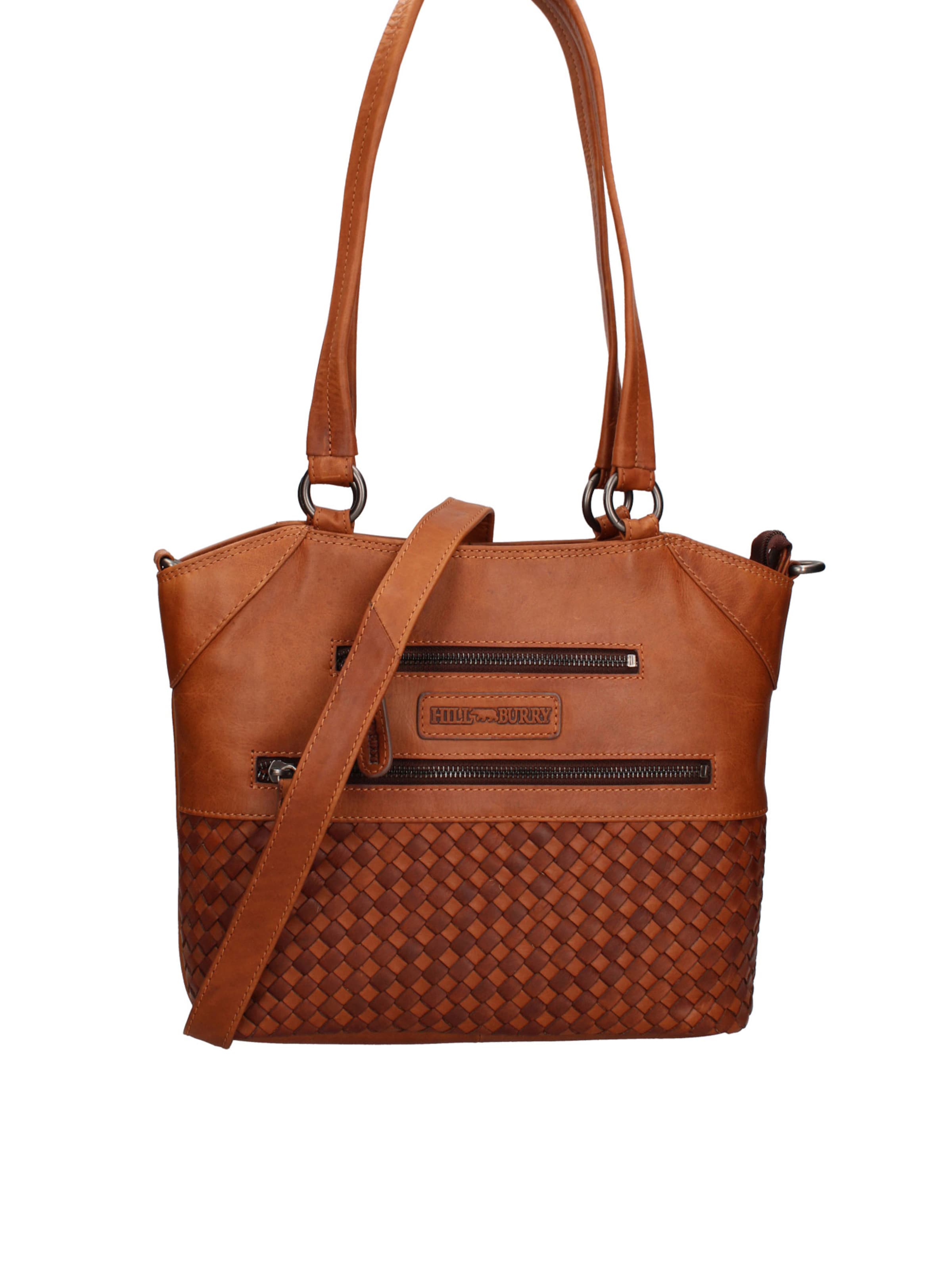 Borsa a spalla 'Borsa a Spalla Uomo Vera Pelle Vitello Ingrassata con Tracolla Regolabile 30x30 cm' di HILL BURRY in marrone