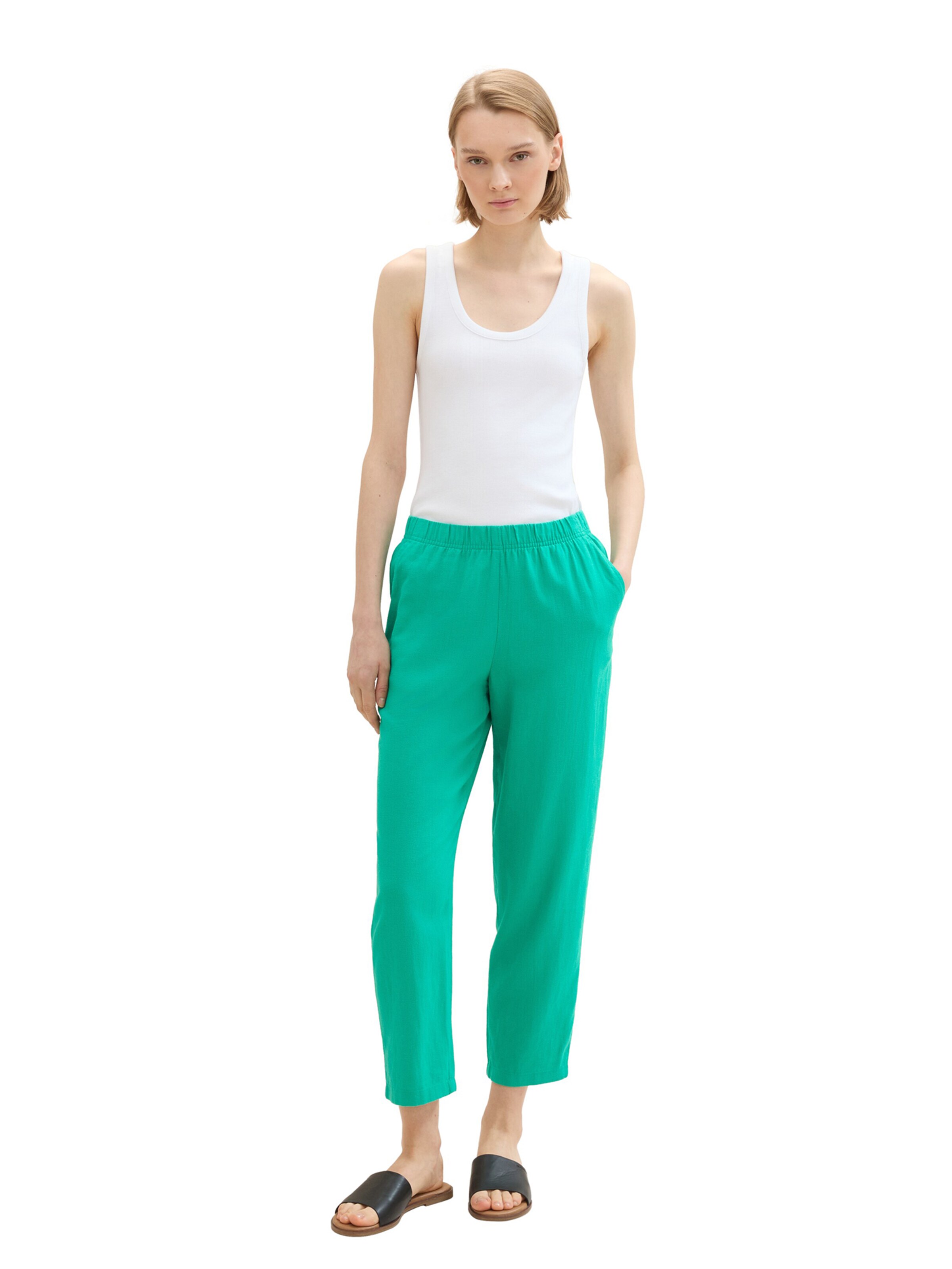 TOM TAILOR DENIM Loose fit Pants in Green