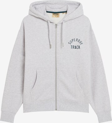 Superdry Zip-Up Hoodie 'College' in Grey: front