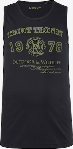 Men Plus Shirt in Black: front