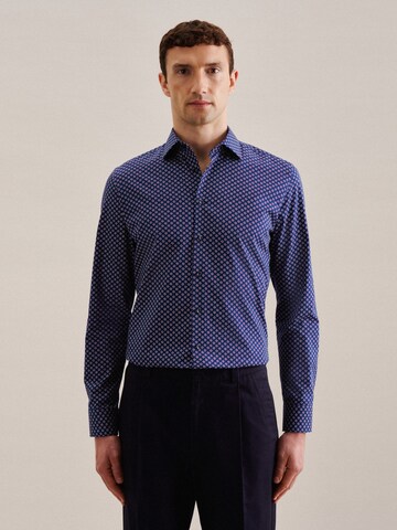 SEIDENSTICKER Slim fit Business Shirt in Blue: front