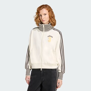 ADIDAS ORIGINALS - Sudadera con cremallera en blanco: frente