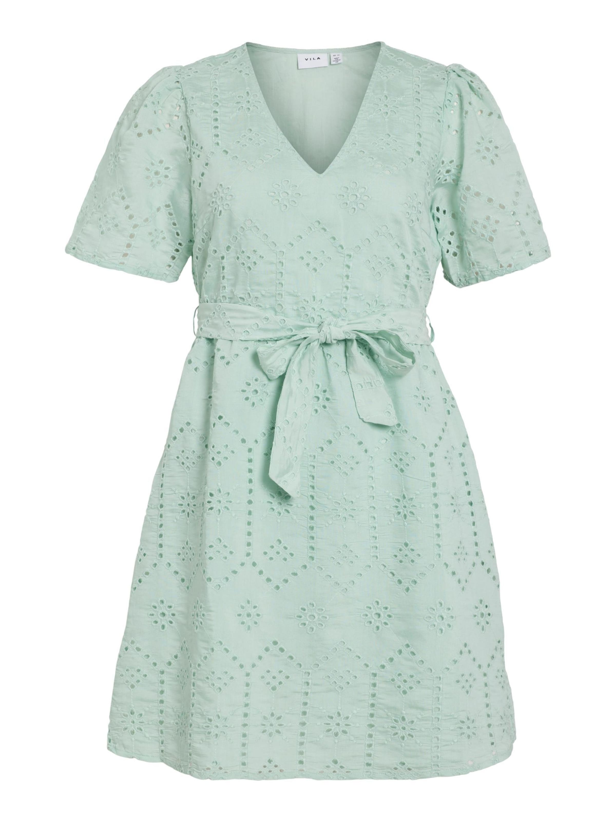 VILA Jurk in Groen: voorkant