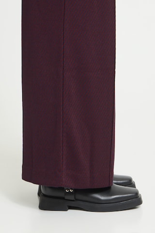 ICHI Wide leg Broek in Bruin