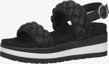 BULLBOXER Strap Sandals in Black: front