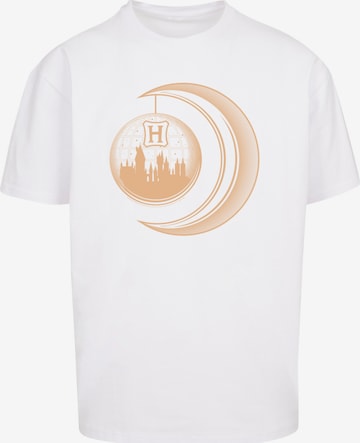 F4NT4STIC T-Shirt 'Harry Potter Hogwarts Moon' in Weiß: Vorderseite