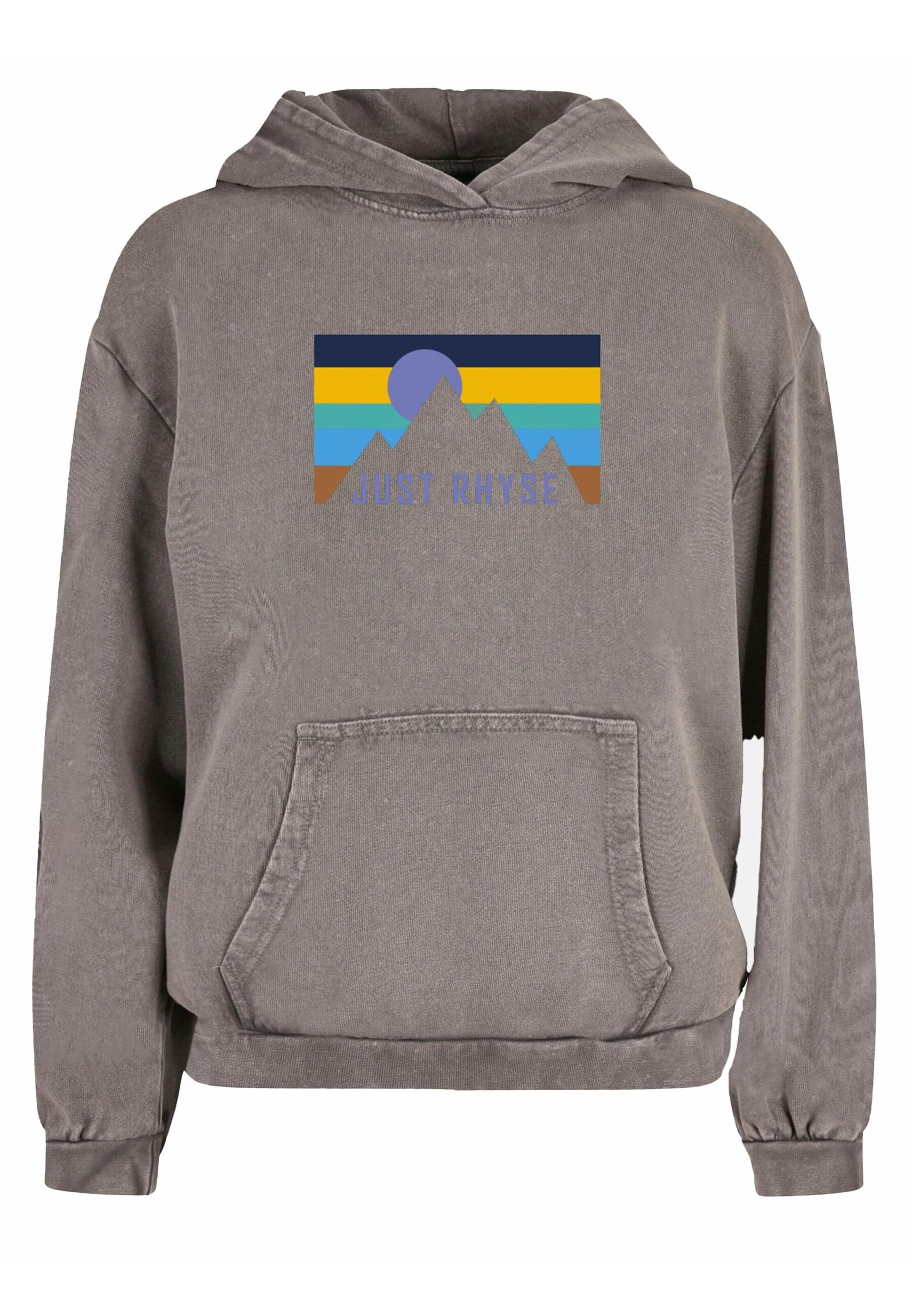 Sweat-shirt 'Mountainside' Just Rhyse en gris : devant