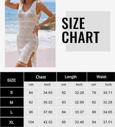 MEETWEE Strandkleid in 36 in weiß, Produktansicht