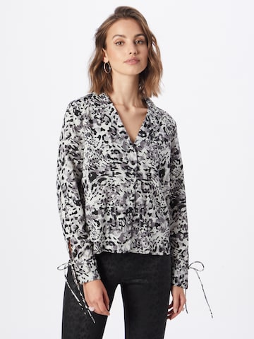 Camicia da donna 'SACHA' di PIECES in nero: frontale