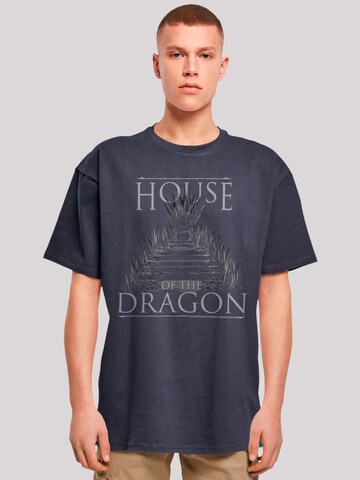 F4NT4STIC Shirt 'House Of The Dragon Throne' in Blue: front