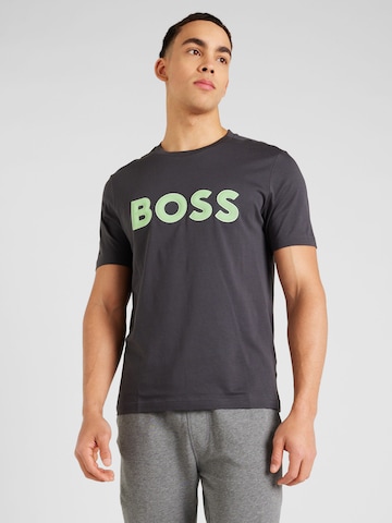 BOSS - Camisa em cinzento: frente