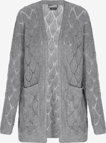 pelēks DreiMaster Vintage Adīta jaka 'Comfy': no priekšpuses