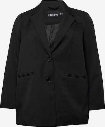 PIECES Curve Blazer 'NEVA' in Black: front
