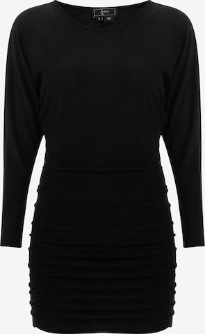 faina Dress in Black: front