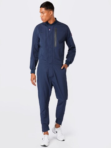 NIKE Trainingspak in Blauw: voorkant