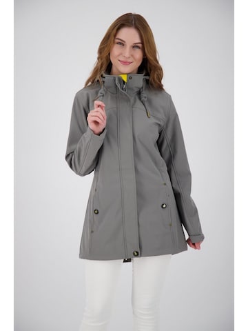 ankerglut Übergangsjacke 'Softshellmantel Ankerglutbrise Damen Softshelljacke Kapuze' in Grau: Vorderseite