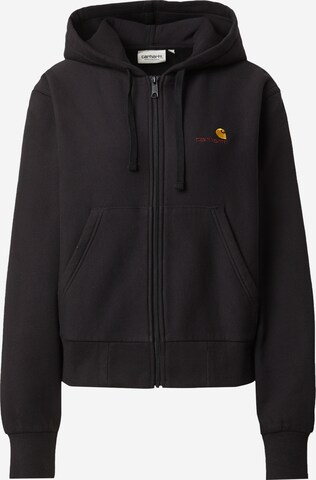 Carhartt WIP - Sudadera con cremallera en negro: frente