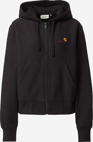 Carhartt WIP - Sudadera con cremallera en negro: frente