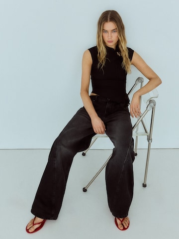 Barrel Jeans di Bershka in nero