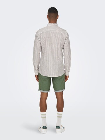 Only & Sons Regular Fit Skjorte 'CAIDEN' i brun