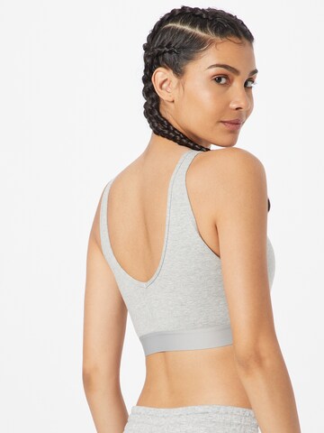 ADIDAS SPORTSWEAR Bralette Sports Bra 'Essentials 3-Stripes With Removable Pads' in Grey