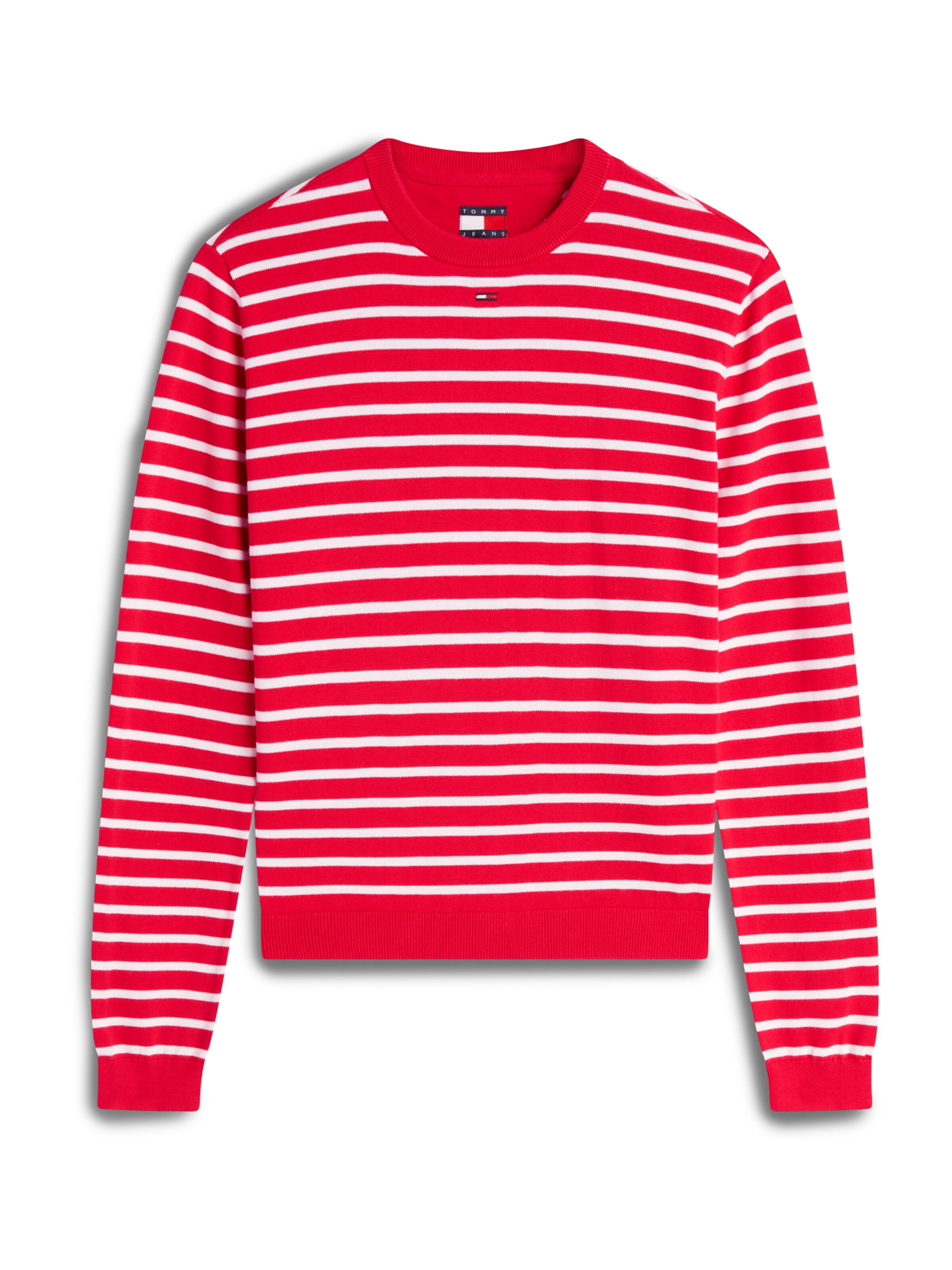 Tommy Jeans Neulepaita 'ESSENTIAL' koossa XS värissä punainen / valkoinen, Tuotenäkymä