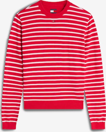 Tommy Jeans Neulepaita 'ESSENTIAL' värissä punainen: etupuoli