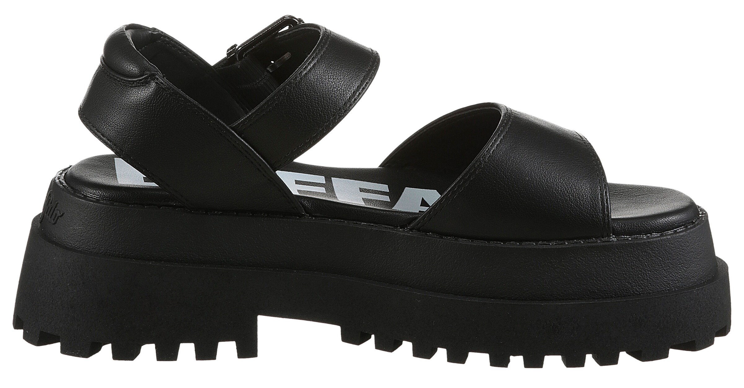 BUFFALO - Sandália 'Pluto Jojo' em preto