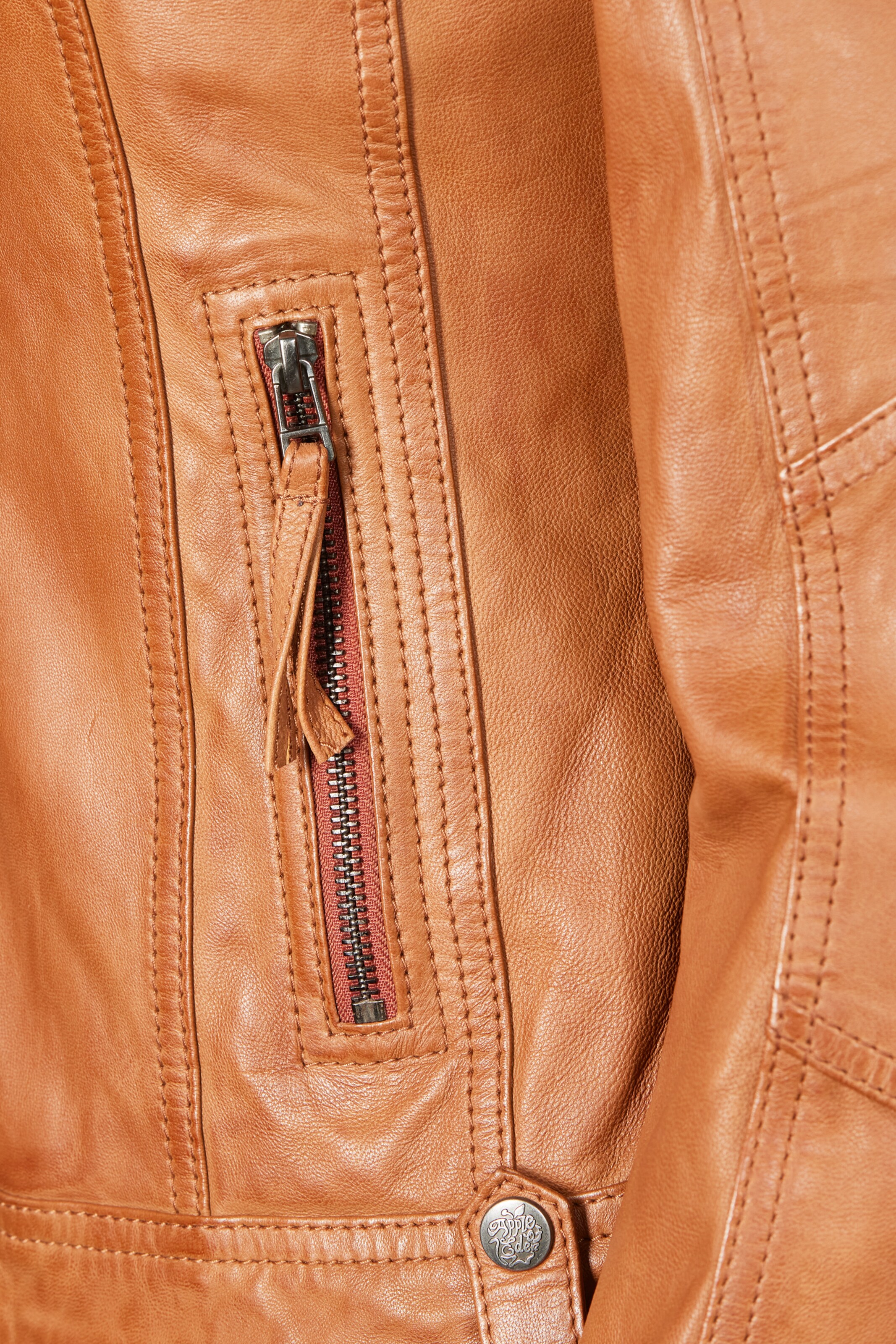 Apple of Eden Lederjacke AOE-142 in Braun