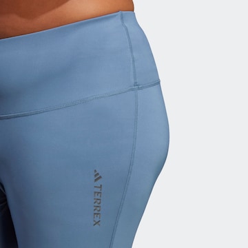 ADIDAS TERREX Skinny Športne hlače 'Multi ' | modra barva