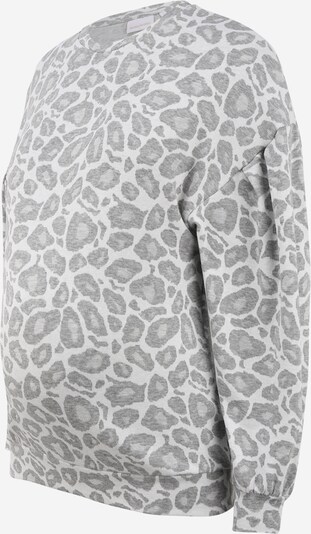 MAMALICIOUS Sweat-shirt en gris / blanc, Vue avec produit