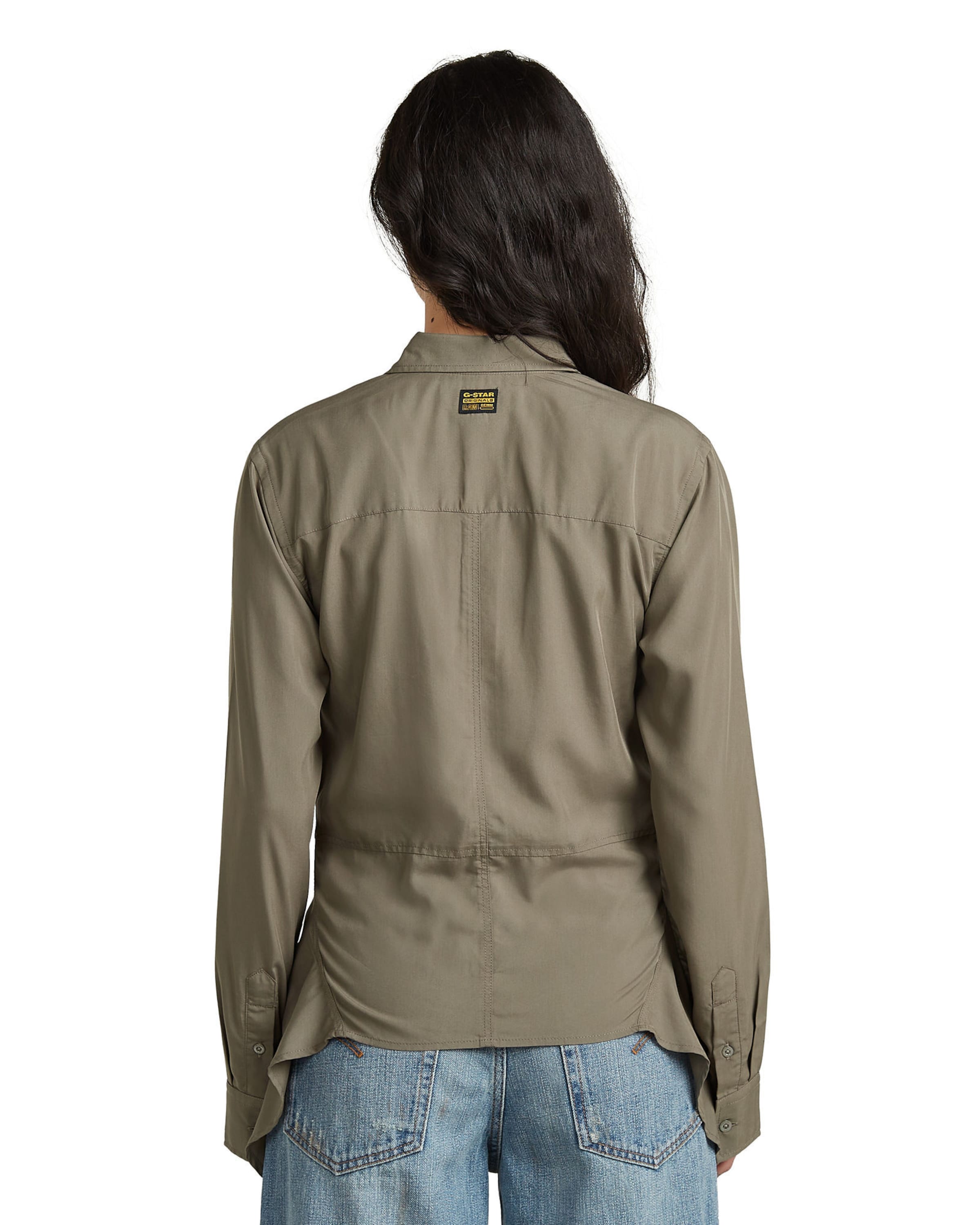 Chemisier 'Slim Kick Long Sleeve Shirt' G-STAR en marron