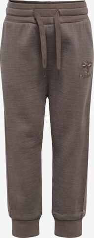 Hummel Regular Workout Pants in Brown: front