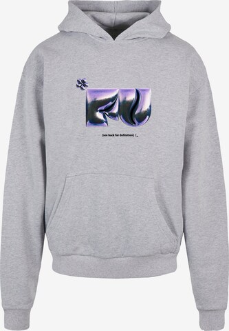 Sweat-shirt 'FU' MT Upscale en gris : devant