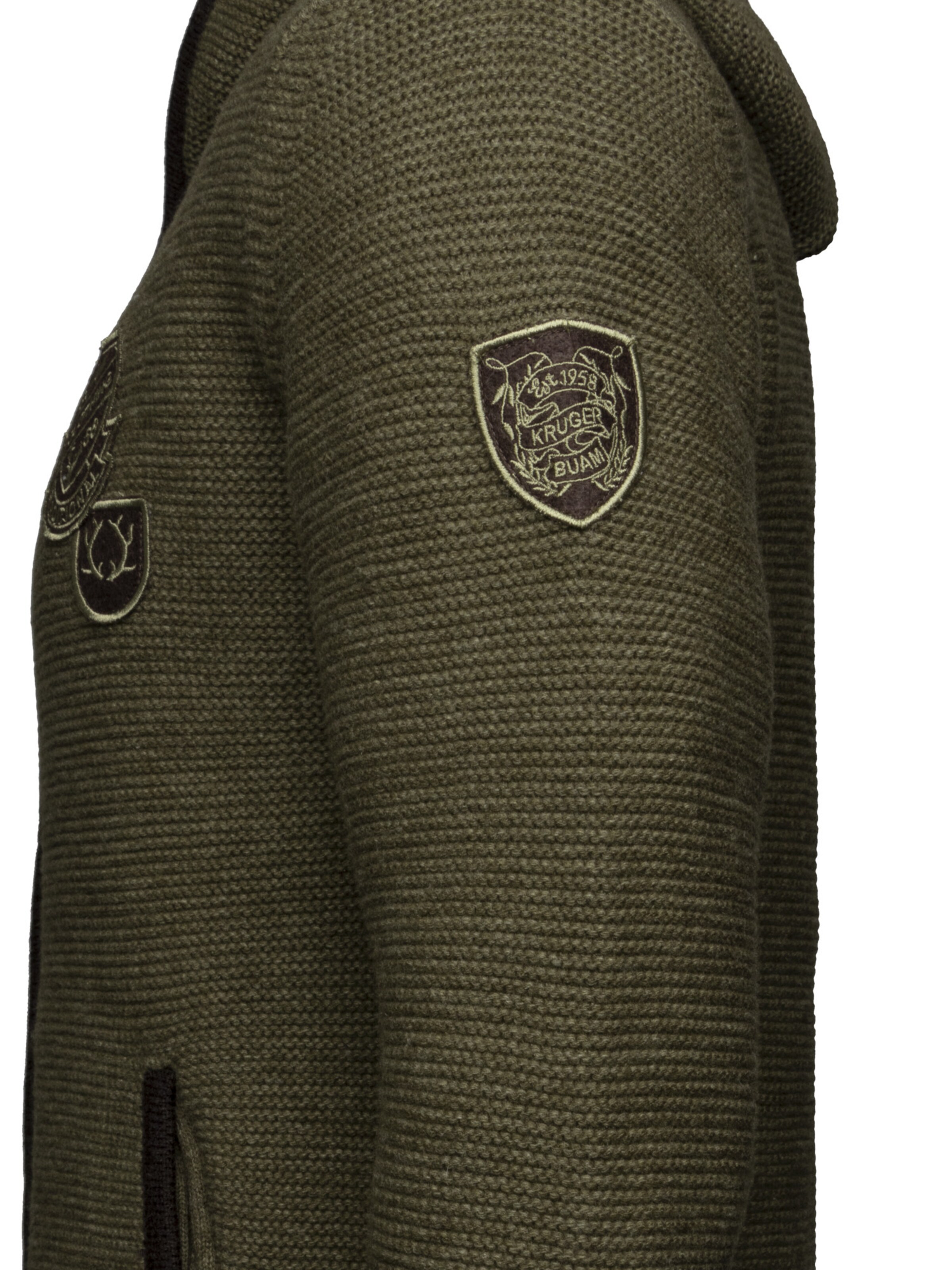 Krüger Buam Gebreid vest 'Bastian' in Groen