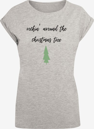 F4NT4STIC Shirt 'Rockin around the christmas tree' in grau / grün / schwarz, Produktansicht