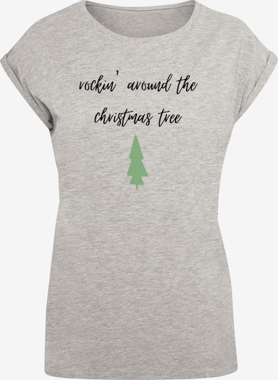 F4NT4STIC Shirt 'Rockin around the christmas tree' in grau / grün / schwarz, Produktansicht